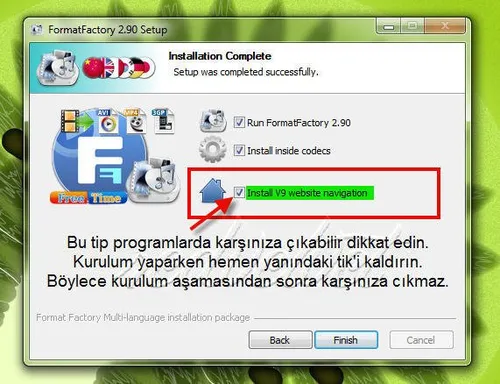 V9.com Anasayfa Değiştirememe Sorunu Çözümü