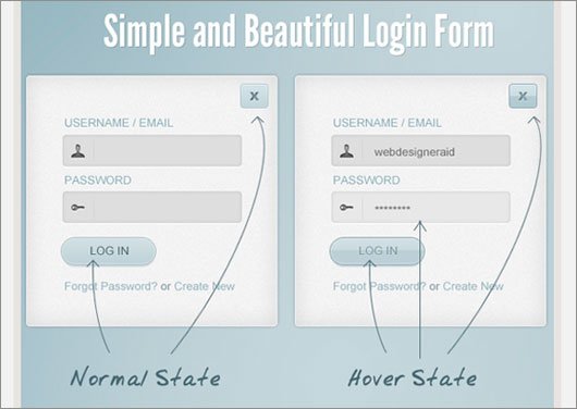 Simple and Beautiful Login Form PSD Simple and Beautiful Login Form PSD
