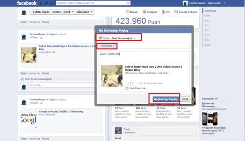Facebook’ta Bir Gönderi Özel Mesaj olarak Nasıl Atılır?