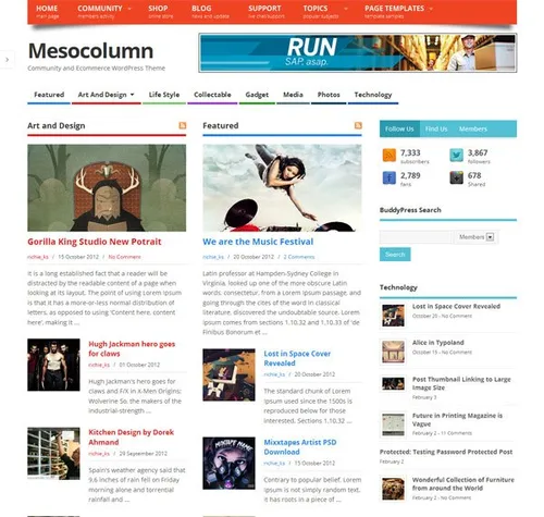 Mesocolumn Responsive Wordpress Teması