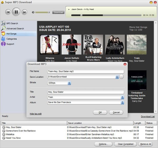 Yeni ve Ücretsiz Müzik İndirme Programları 1115_super-mp3-download