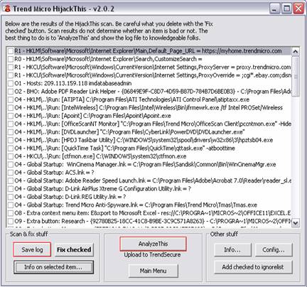 Bilgisayardan Silinmeyen Programları Kaldırmak hijackthis