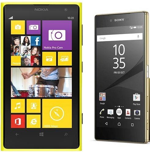 Nokia Lumia 1020 ve Sony Xperia Z5 Premium Karşılaştırması