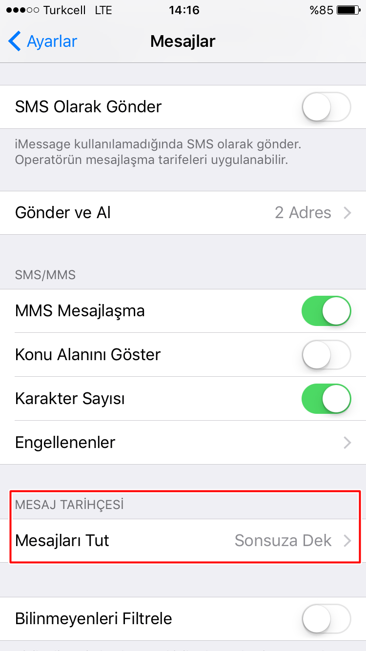 iPhone'da Mesajlar Nasıl Otomatik Silinir?