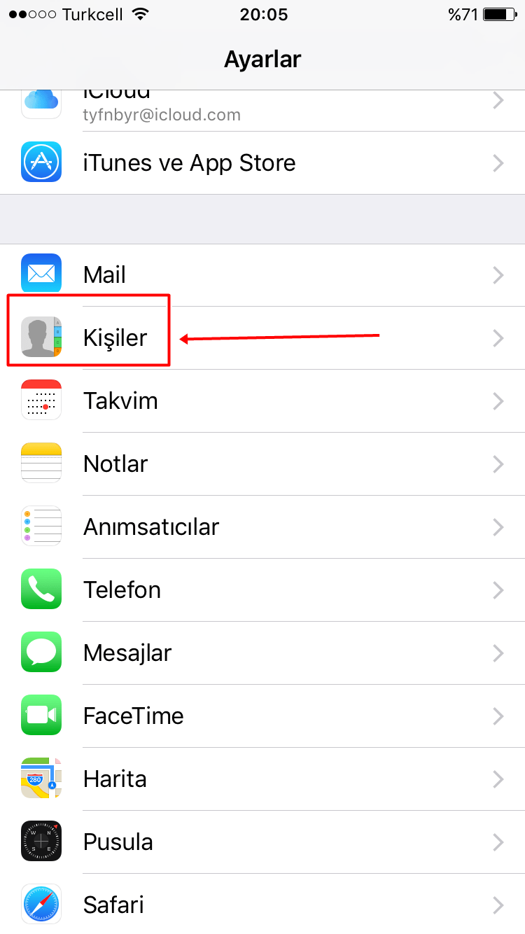 iPhone'un Rehberinde Birincil Hesap Nasıl Belirlenir?