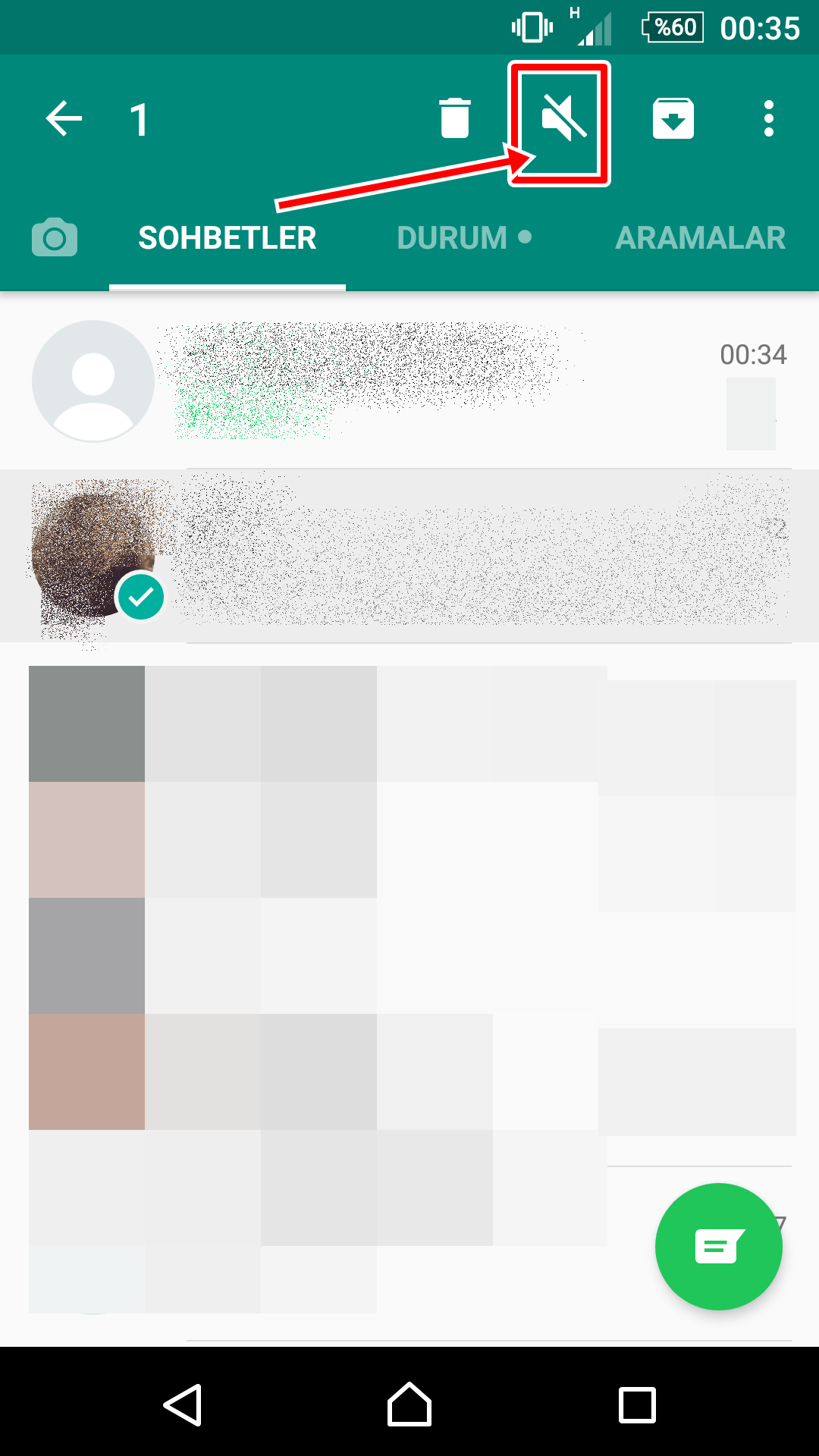 Android'de Whatsapp Mesajlarını Sessize Alma
