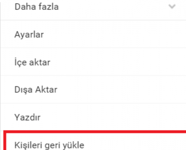 Rehberden Silinen Numaraları Geri Getirme Rehberden Silinen Numaraları Geri Getirme