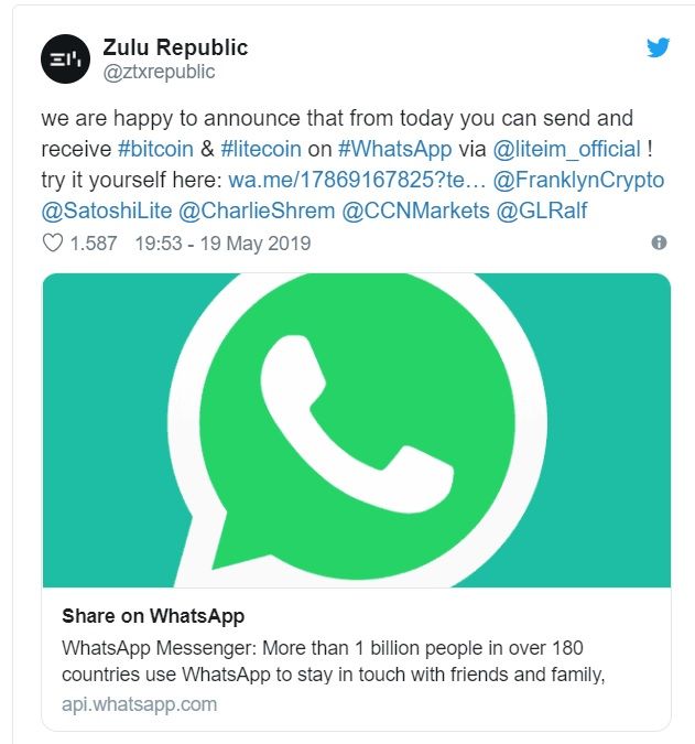 Whatsapp'ta Kripto Para Göndermek