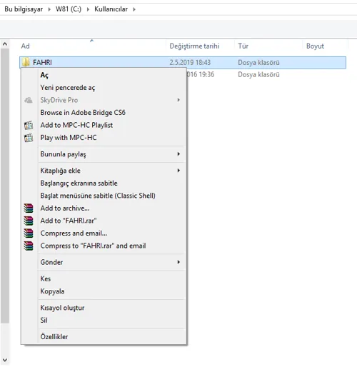 Windows Kullanıcı Klasör İsmi Nasıl Değiştirilir?