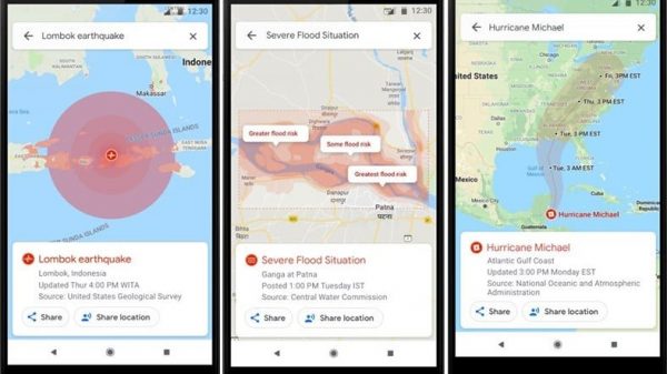 Google Maps Doğal Afet Uyarı Sistemi google maps doğal afet haber sistemi