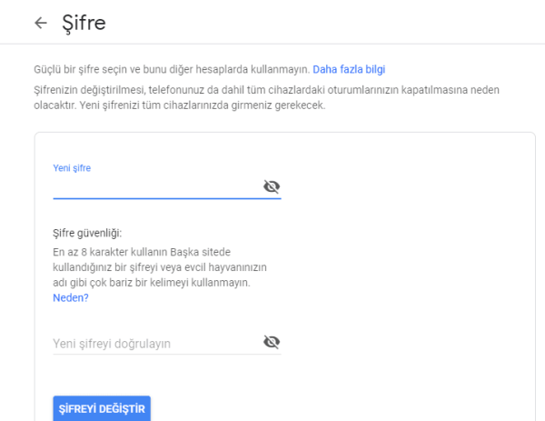 Gmail Şifresini Sıfırlama ve Değiştirme Gmail Şifresini Sıfırlama ve Değiştirme
