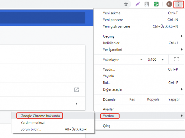chrome güncelleme