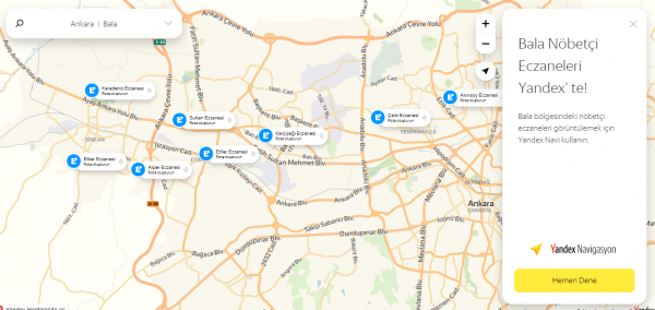 Nöbetçi Ezcane İçin Site Yandex nöbetçi eczane