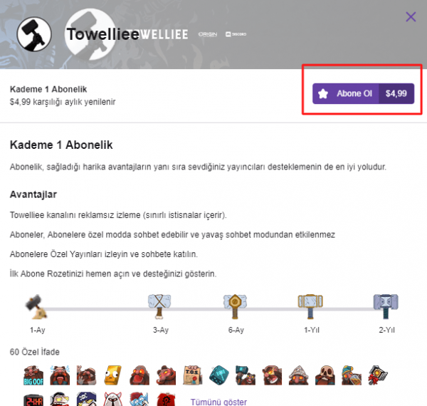twitch abonelik