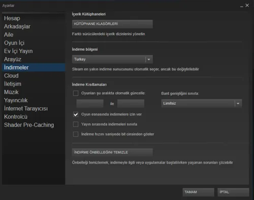 Steam İndirme İle İlgili Ayarlar Nasıl Yapılır?