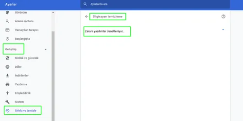 Chrome'dan Kötü Amaçlı Yazılımları Temizleme