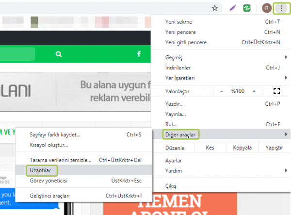 Chrome'da Tarayıcı Uzantılarını Yönetme Chrome'da Tarayıcı Uzantılarını Yönetme