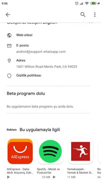 Android'de Whatsapp Karanlık Mod İçin Beta Programına Katılma