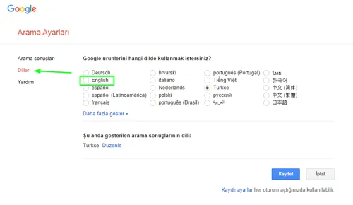 Google Arama Dili Nasıl Değiştirilir?