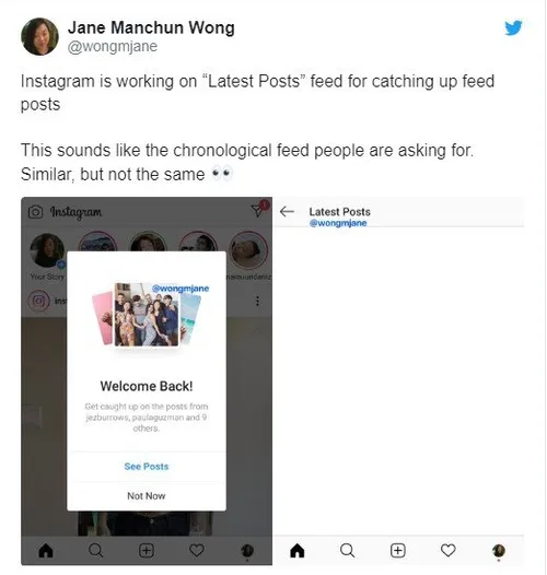 Instagram Son Gönderiler Özelliği