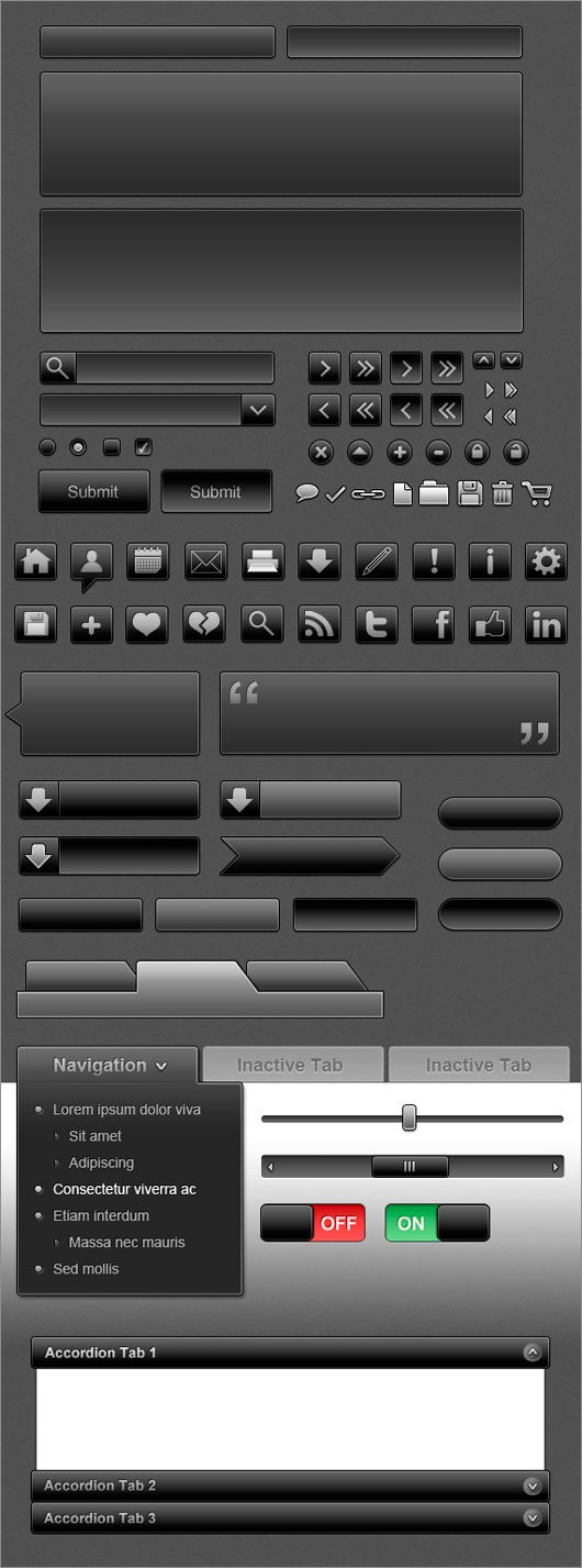 Black UI Icon Set