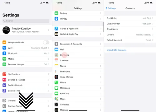 iPhone'da Basit Rehber Ayarı Kişileri Görüntüleme