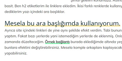 CSS ile Yazı veya Linklere Vurgu Efekti (Highlight) Ekleme