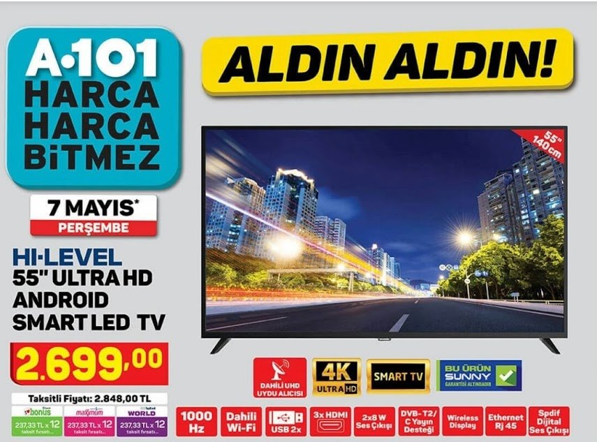 Bu Hafta A101'deki Teknolojik Ürünler (7-13 Mayıs 2020) Bu Hafta A101'deki Teknolojik Ürünler (7-13 Mayıs 2020)