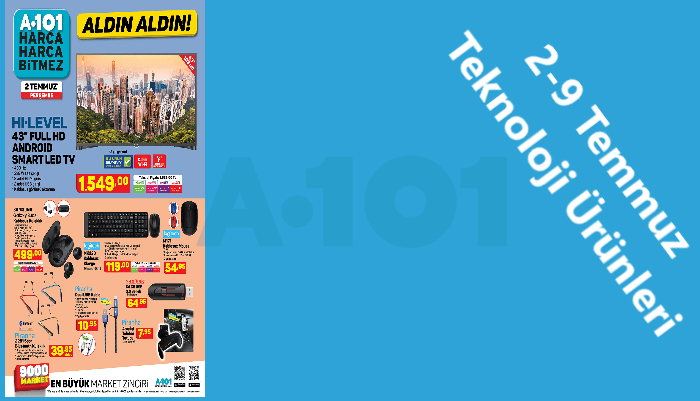 A101 Aldın Aldın Teknoloji Ürünleri (2-9 Temmuz) Listesi