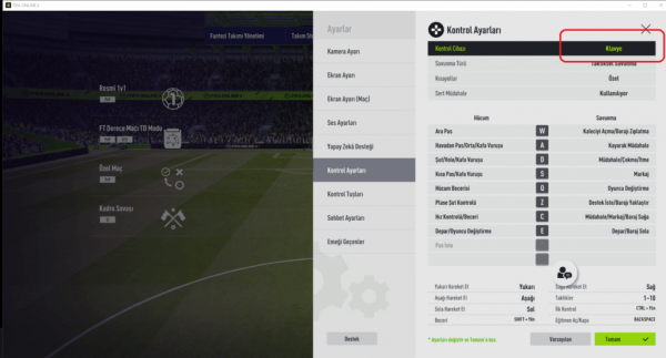 FIFA Online 4 Klavye ve Gamepad Ayarları Nasıl Yapılır?