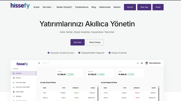 Hissefy Nedir? Yapay Zekâ DestekliHisse ve Kripto Analiz Platformunu Keşfedin Hissefy Nedir? Yapay Zekâ DestekliHisse ve Kripto Analiz Platformunu Keşfedin
