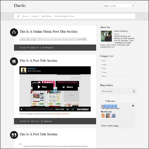 blogger tema